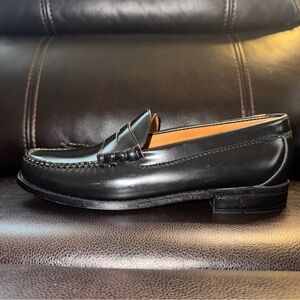 J CREW Mens Camden Leather  Penny Loafer in Black AV166 Size 9/8.5 read descript